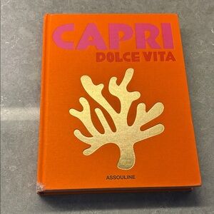 Assouline Capri Dolce Vita in Orange with Gold Coral